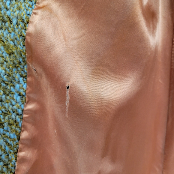RARE VINTAGE 1960s Tweed Fit & Flare Peacoat Rust - Picture 12 of 16